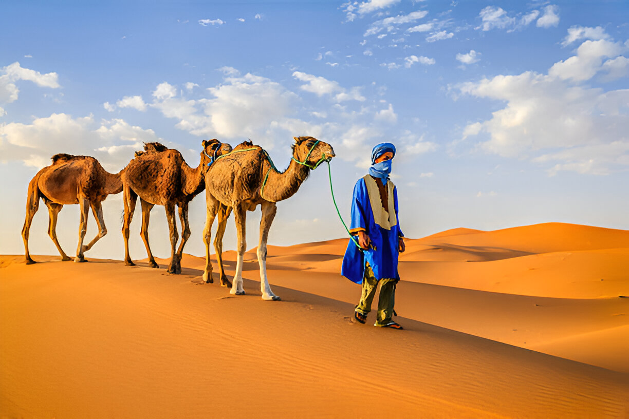 Combined Berber Villages and Sahara desert